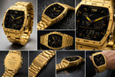 FEB PRESTIGE URBAN  MTP-1374D  GOLDEN BLACK WATCH