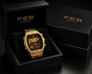 FEB PRESTIGE URBAN  MTP-1374D  GOLDEN  WATCH